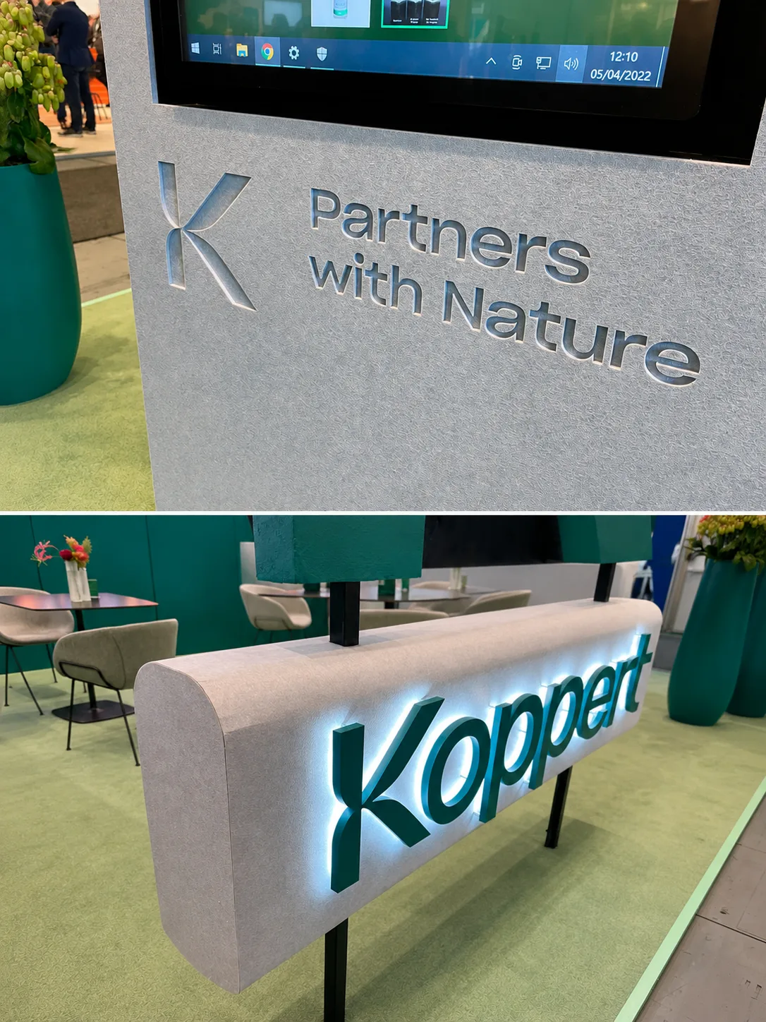Trade show lettering